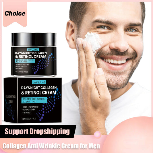 Kollagen Anti-Age Kräm för Män – Retinol & Hyaluronsyra